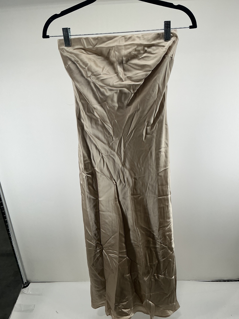 100% Washable Silk Strapless Midi Dress